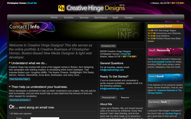 Creative Hinge Designs v.4 | Contact