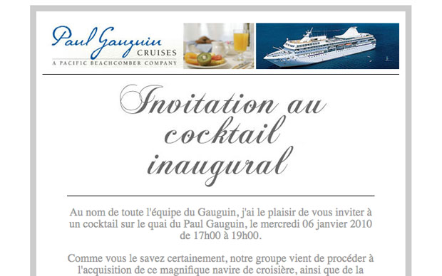 Paul Gauguin Cruises | Invite Template