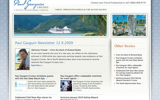 Paul Gauguin Cruises | Newsletter Microsite